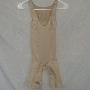NWOT beige / sand longline shaper with bra